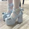 2024 Hot New Mary Jane Small Leather Shoes Lolita Shoes with Skirt Princess Style Cute Round Head with Bow