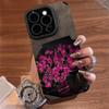 Full of Roses In Autumn and Winter, Suitable for Apple 17Pro's New 15 Flip Fur iPhon16promax Anti-drop Fine Holes