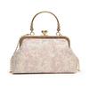 Chinese Style Handbag Embroidery Evening Bag Retro Single Shoulder Crossbody Bag Ladies Shell Bag