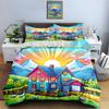 Colorful countryside scenery. Bedding Duvet cover sets Duvet covers Pillowcases gifts (1 * Duvet Cover 2 * Pillowcases, without duvet insert)