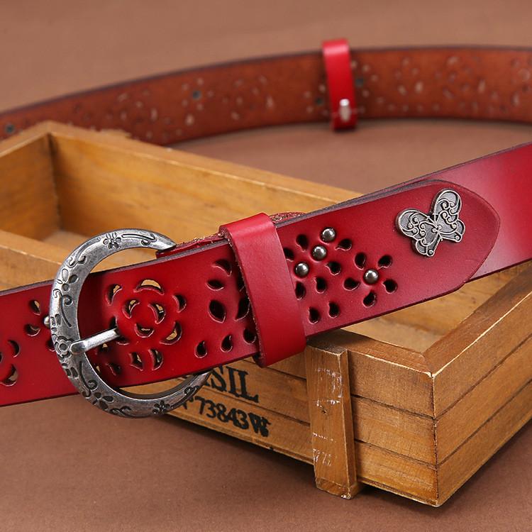 Womens Leather Waist Belt With Alloy Buckle For Fashionable Office And Weekend Looks