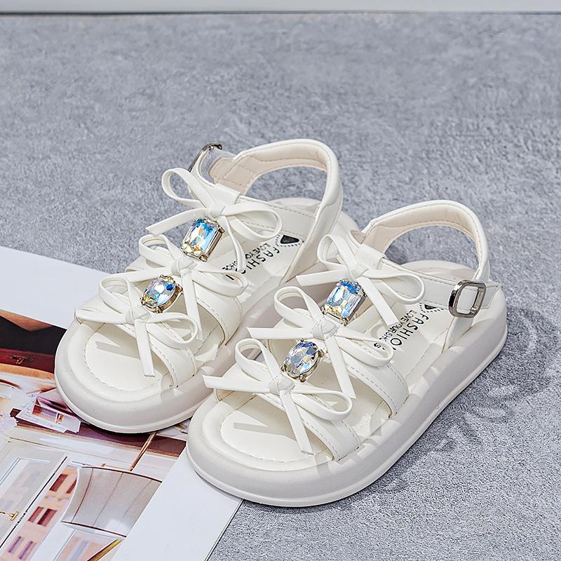 Sommer Schöne Schülerin Wasser Diamant Schleife Kinder Freizeitsandalen Mode Niedlich Cartoon Bequem Elegant Mädchen Sandalen