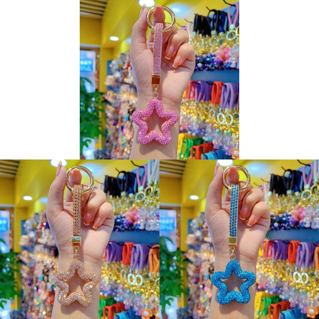 Diamond Star Keychain With Elegant Design For Gifts And Parties