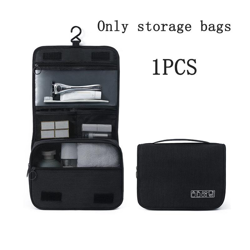 

Hang-type toiletries, travel cosmetic storage bags, large-capacity makeup box, suitable for full-size skin care and bathroom ess чёрный