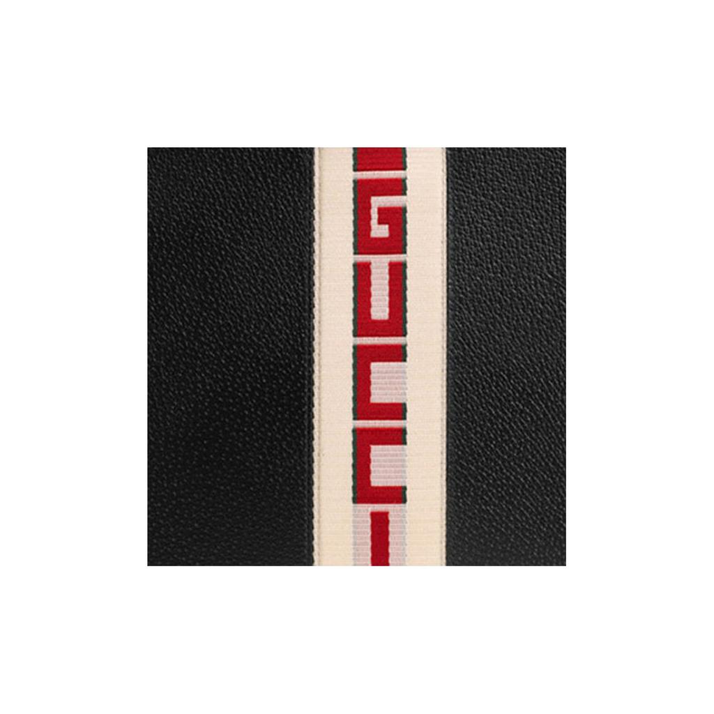 Gucci Vintage Jacquard Striped Zipper Clutch Men Clutch Black 475316-CWGSN-1094