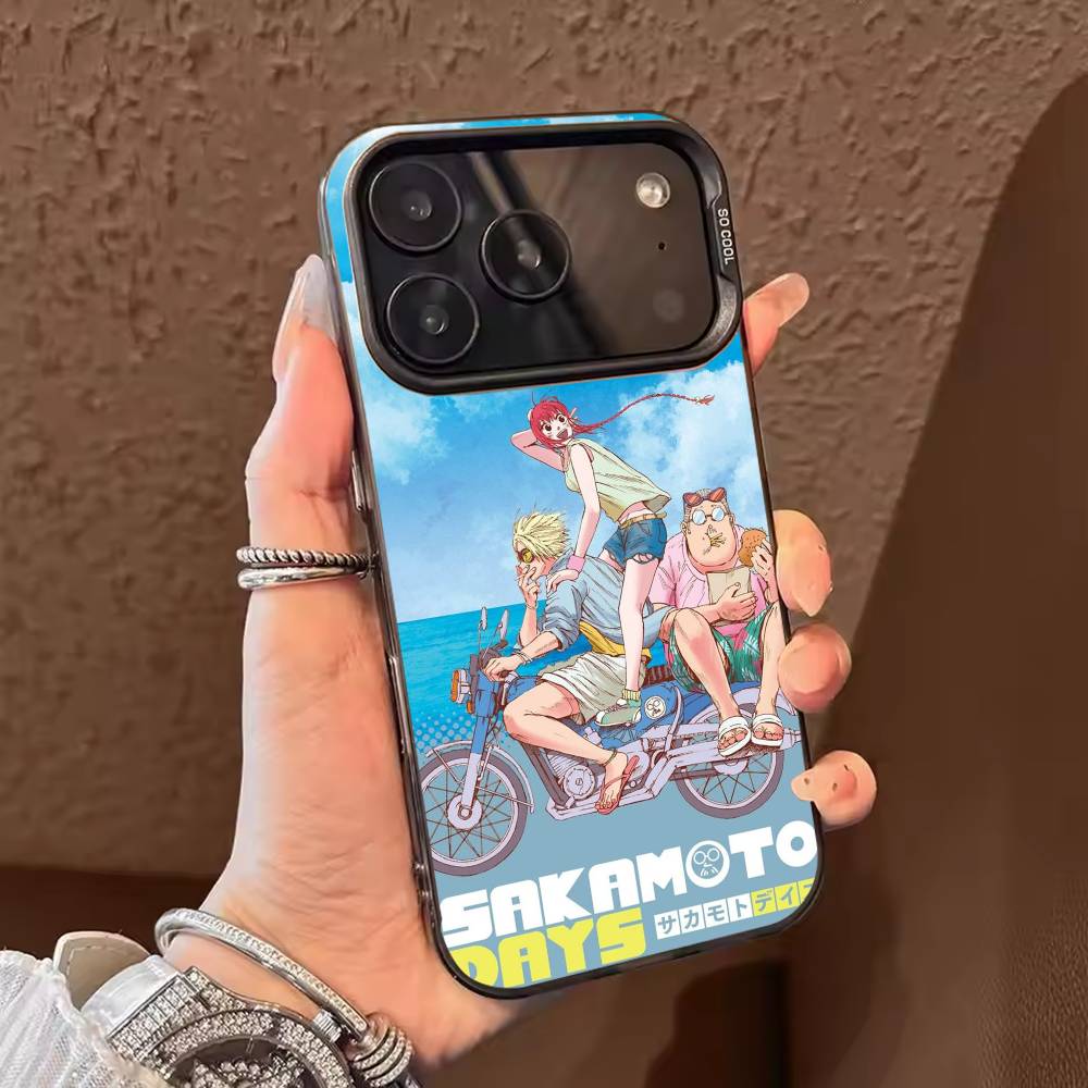 

Anime S-Sakamoto D-Days Phone Case For iPhone 17,16,15,14,13,12,11,Pro Max,Plus Candy Silver Cover iPhone17air