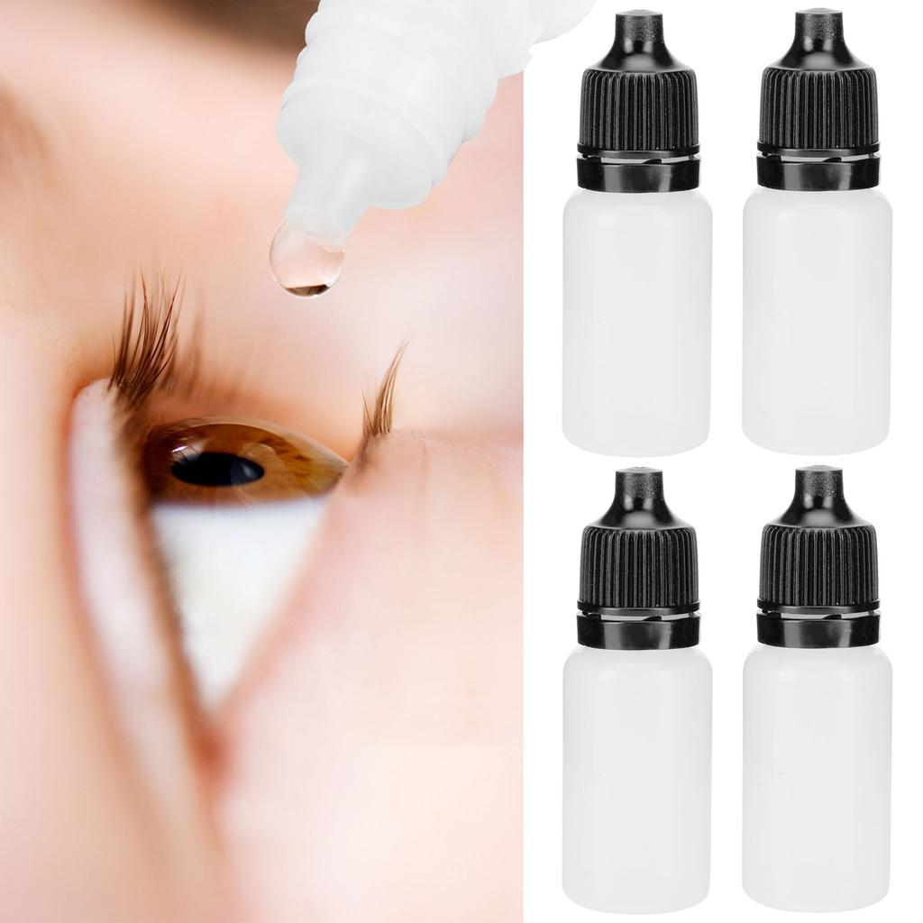 50 flaconi contagocce vuoti da 5 ml, flaconi per liquidi oculari comprimibili, con tappo e tappo