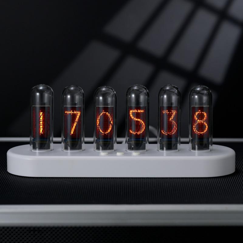Proposed Glow Tube Table Clock Simulate Nixie Tube Desktop Watch Desktop Intelligent Alarm Clock Creative Decorative Ornaments