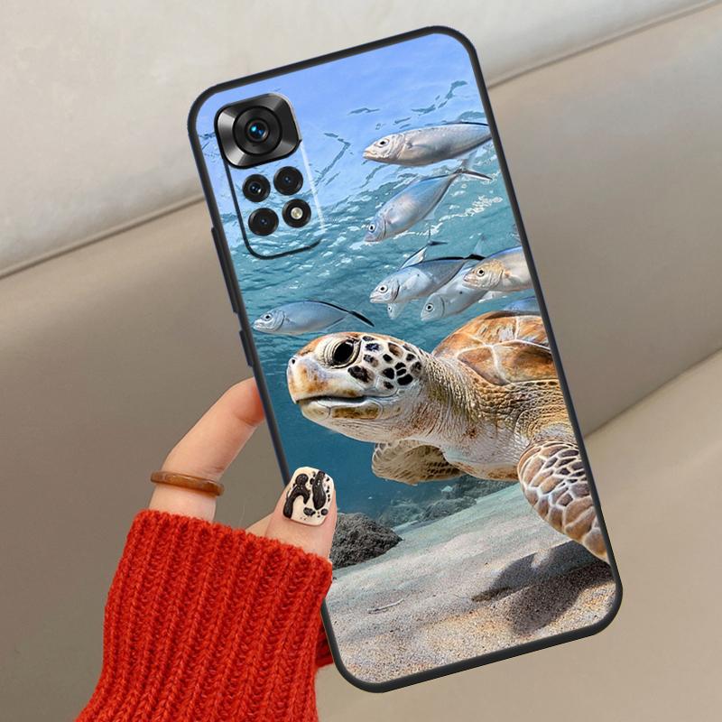 Süßes Cartoon-Schildkröten-Case für Xiaomi Redmi Note 14 10 11 12 13 15 Pro Plus Hülle für Redmi 15 14C 10C 12C 13C 15C