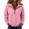 Women's Fashion Zip Up Long Sleeve Neck Sweatshirt