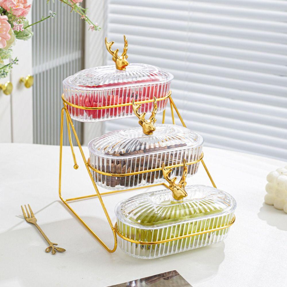 With Lid Fruit Tray Exquisite Storage Can Miscellaneous Organizer Snack Storage Box Dried Fruit