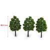30 Trees for model N railway and architectural Dark green 3.5cm, pieces. railways, forests, gauge, dioramas, structures, models. color.