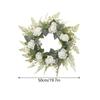 Artificial Wreath Silk Flower Plastic Rose Leaves Front Door Hanging Decor Multicolor 50cm OD