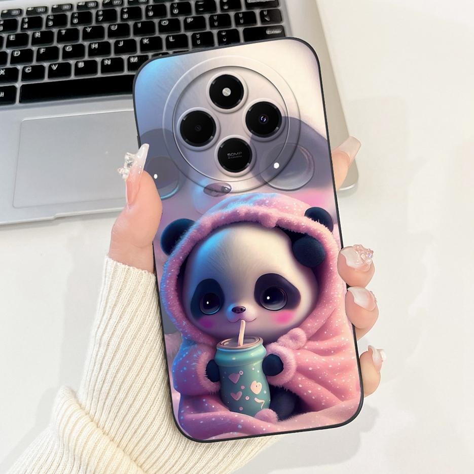 For Xiaomi Redmi 14C Case PocoC75 Cute Panda Cartoon Cover Soft TPU Phone Case For Xiaomi Poco C75 C 75 Redmi14C Back Cover Bags