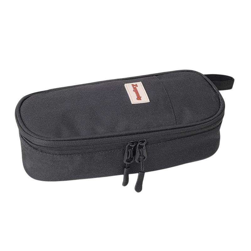 Federmäppchen mit großer Kapazität, Doppelreißverschluss-Schreibwarentasche, Multifunktionales Federmäppchen, Komprimierbare Schreibwarentasche