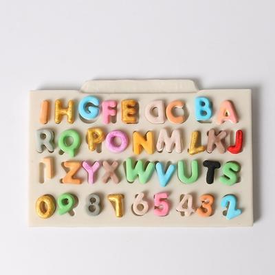 Silikonform DIY Kuchen Dekorieren Buchstaben Zahlen Backen Fondant Kekse Schokoladenform Kuchenwerkzeuge