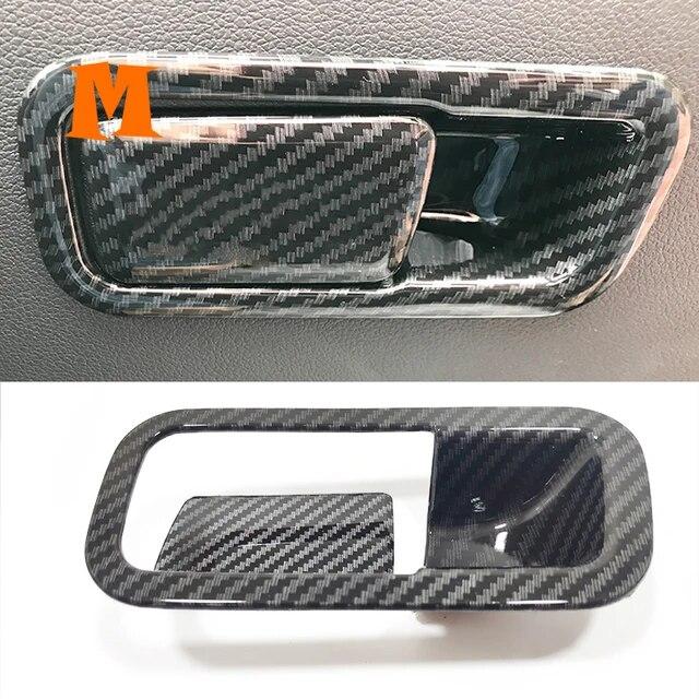 ABS Carbon Fiber for Hyundai Kona Kauai Encino 2017 2018   Car Window Lift Door Armrest Glass Button Switch Accessories