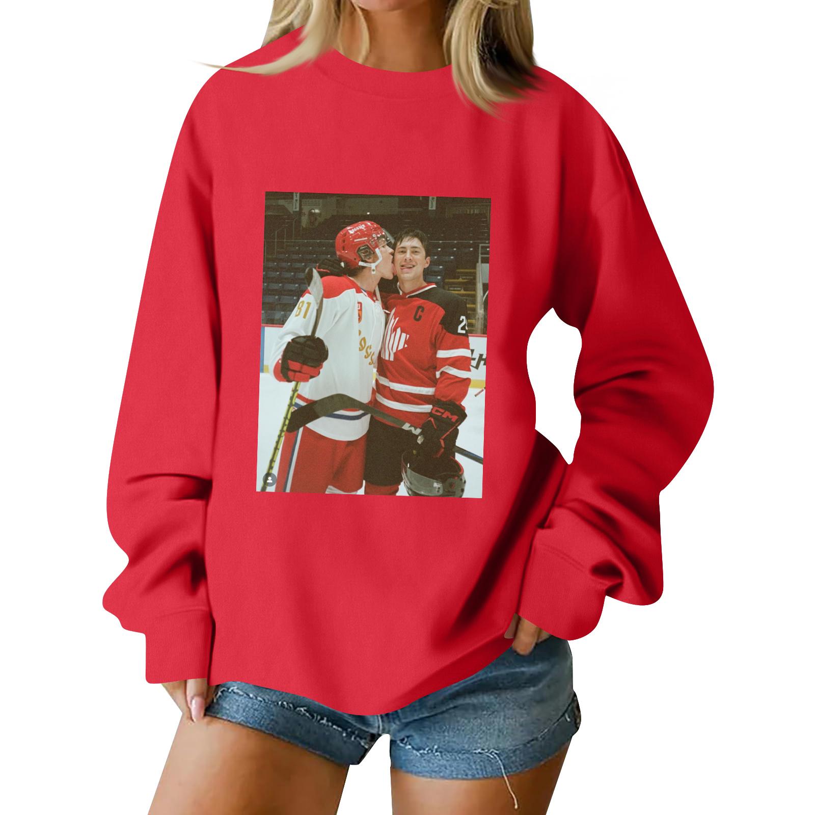 Christmas T-Shirts And Sweatshirts Women S Sweatshirts Long-Sleeved Pullover Sweatshirts Women S Long-Sleeved Tops XL красный 1770₽