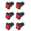 25 Pcs Push Button Switch Light Indicate Self Locking Long Life Industrial Control Push Switch Button for Contactor 24V