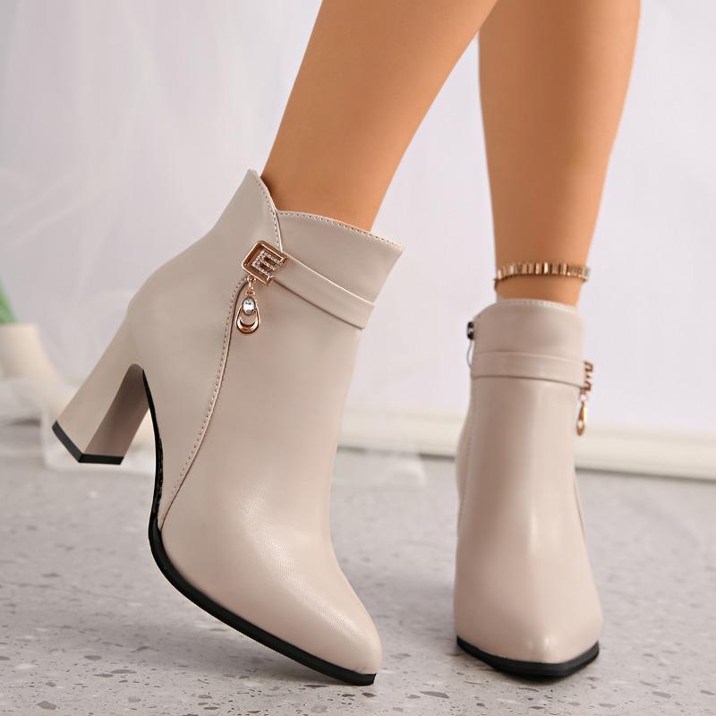 Fashion Fashion High Heel Short Boots 2025 New Non-Slip Cotton Shoes Cotton Boots