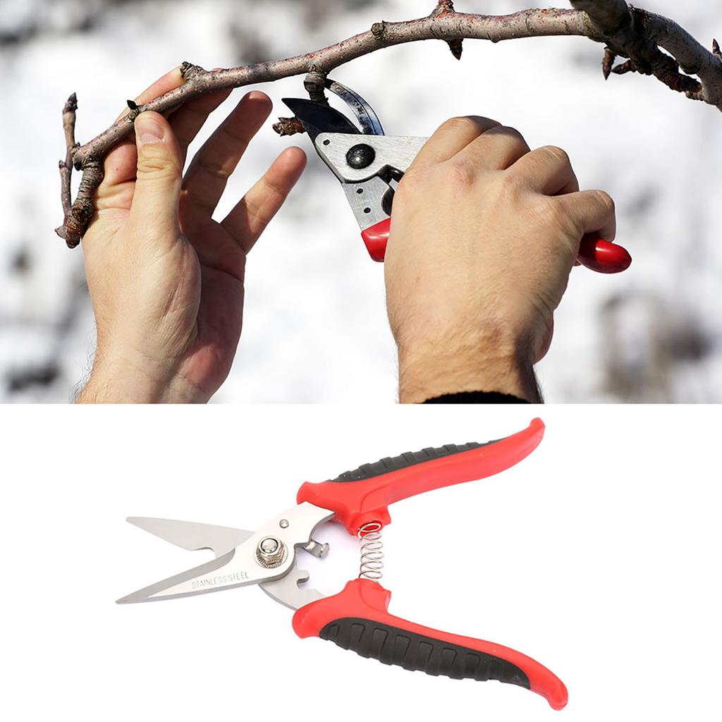 180mm 3CR13 Steel Electrician Garden Scissors Multifunction Straight Head Plastic Scissors