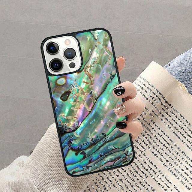 Paua Abaloneb marble Phone Case For iPhone 17 Air 16 pro max 15 14 plus 12 13 Soft Bumper Shell Cover coque