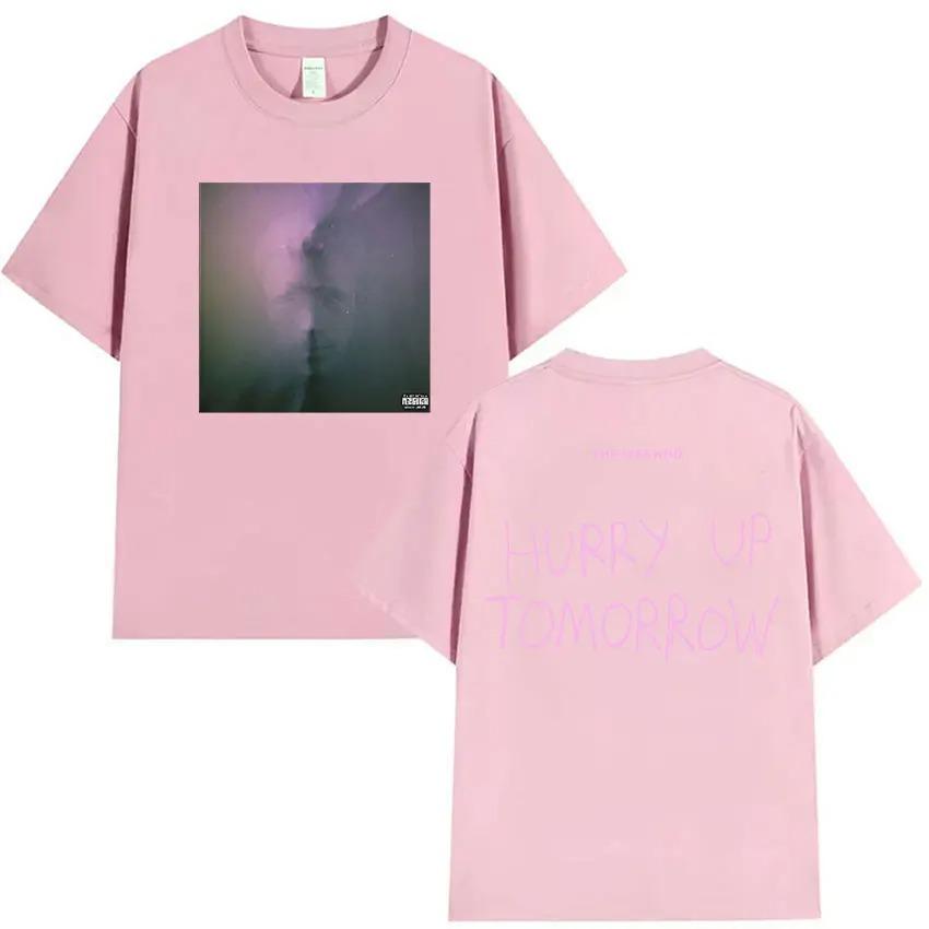Rapper The Weeknd Hurry Up Tomorrow Tour Album Graphic TShirt Mens Vintage Fashion Loose Cotton TShirt Gothic Street Style S