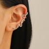 LATS 1 PZ Punk Snake Ear Cuff Nero Clip per Orecchio Senza Foro Orecchino per Donne Uomini Falso Cartilagine Ear Cuff Gioiello