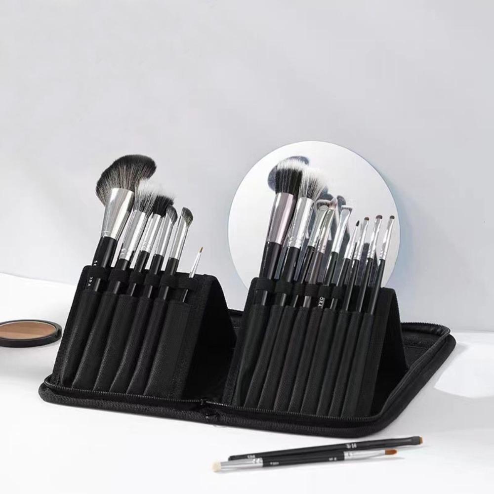15 Hole Position Paint Brush Pouch Portable Pen Cases Multipurpose Makeup Artist Toolkit