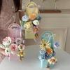 2Pcs Creative Hand-Folded Folded Flower Box Flower Gift Box Romantic Flower Arrangement Box Portable Bouquet Wrapping Box