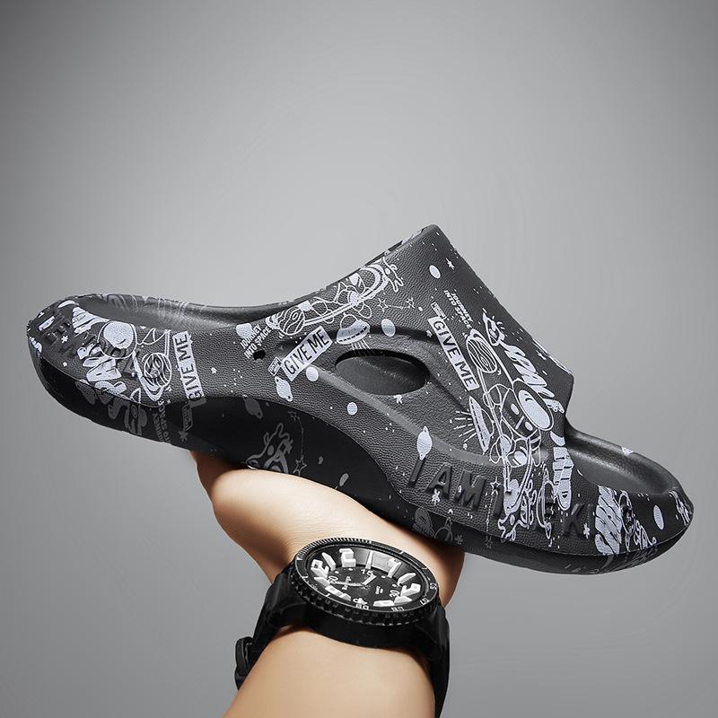 Fashion Men Casual Beach Slippers Platform Flip Flops Sandals Summer 2024 New Couples Indoor Soft EVA Bathroom Non-slip Floor Slides