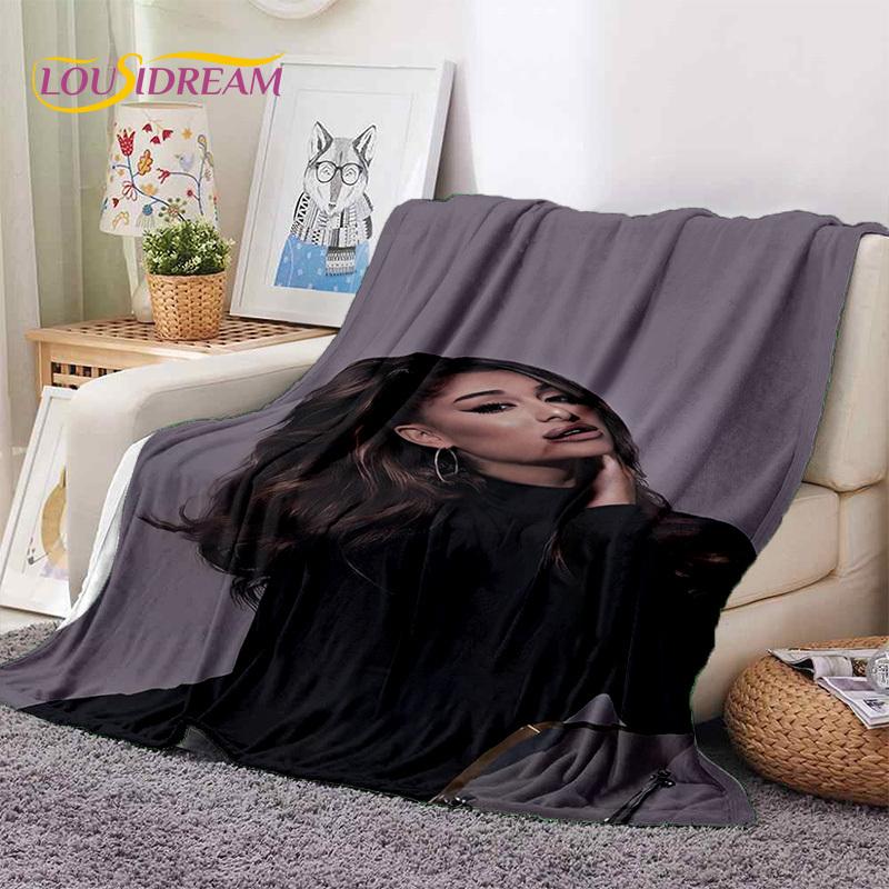 3D Ariana Grande Cat Ari Singer Soft Blankets,Keep Warm Throw Blanket Comfortable Blanket for Picnic Beds Sofa Home Bedroom Gift