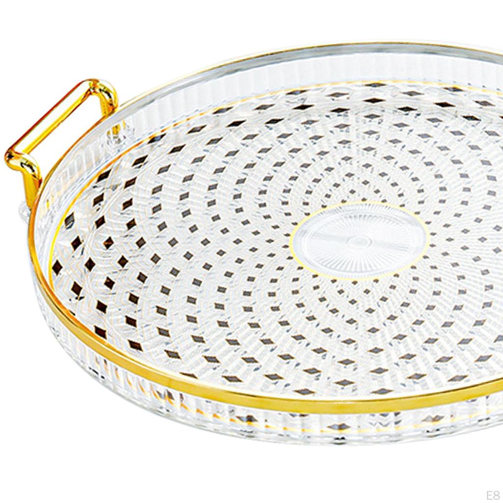 Elegantes rundes Serviertablett für Heimdekoration und Unterhaltung