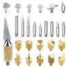 28-Piece Adjustable Temperature Soldering Iron Set with Pyrography Pen - 110V European Standard