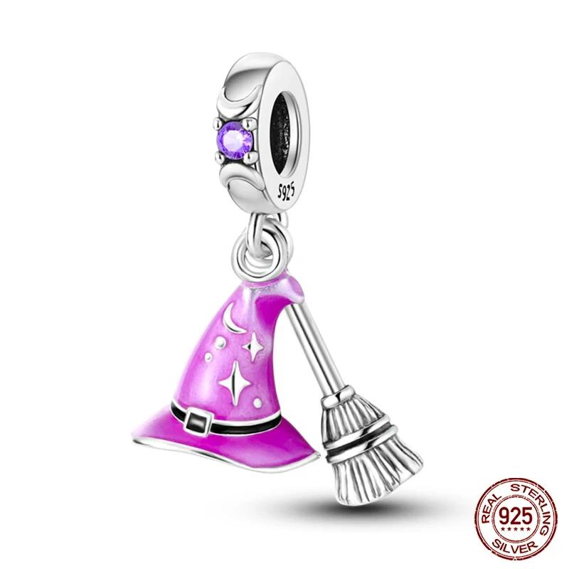 Copper Halloween Series Charms Luminous Pumpkin Demon Skull Beads For Fit 3Mm Original Bracelet Diy Jewelry