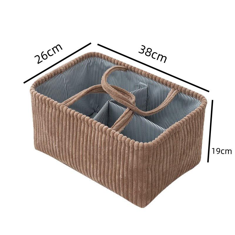 

Handheld Velvet Baby Supply & Toy Organizer Basket 38×26×19 cm