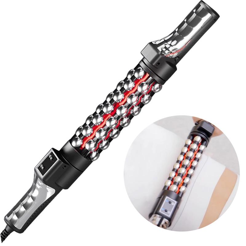 

Новый расслабляющий массажный аппарат с подогревом красного света мощностью 36 Вт, вращающийся на 360° внутренний шариковый ролик для всего тела против целлюлита