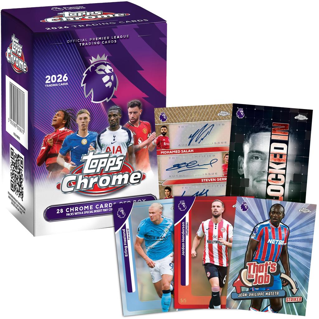 Topps Premier League Soccer Chrome 2026 Value Box