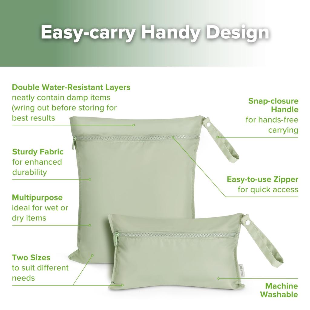 Haakaa Baby Waterproof Wet Diaper Pump Glasses Set of 2 Bags, Bags, Travel, Swimwear, Beach, Pool, Parts, Stroller, Daycare, Yoga, -