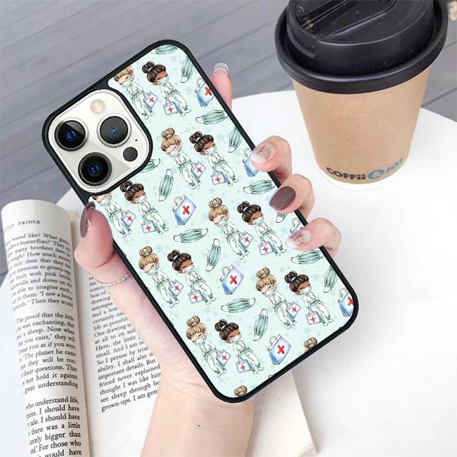 Cartoon Medicine Doctor Nurse phone Case Cover For iPhone 17 Air 16 15 14 Plus 11 12 13 Pro Max coque