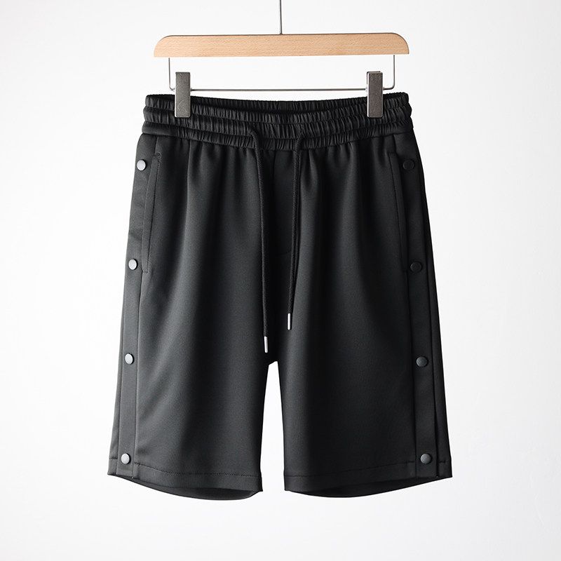 Night Running Pants Men s Export Tail Single Shorts Reflective Bear Breasted Sports Fifth Pants Export Original Single Cut Label Middle Pants Black 2XL