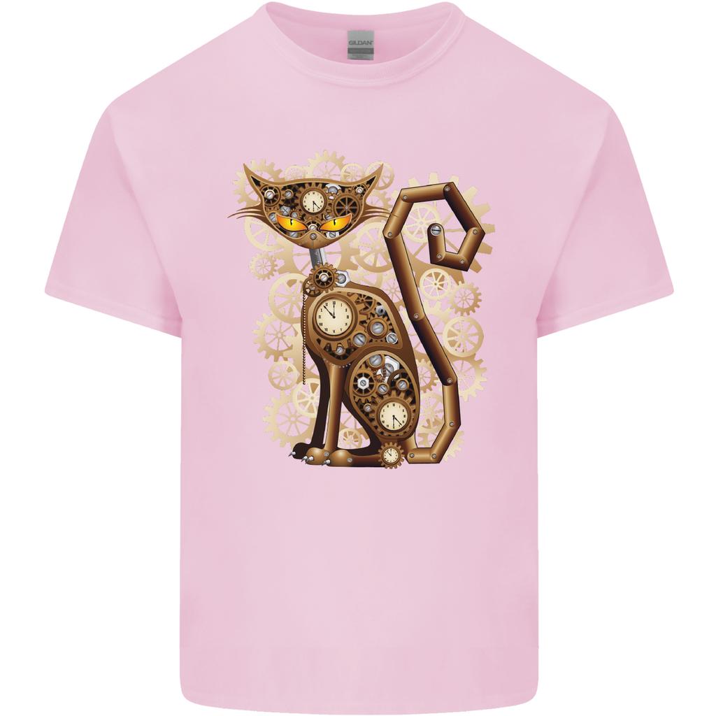 Steampunk Cat Unisexs Light Cotton TShirt