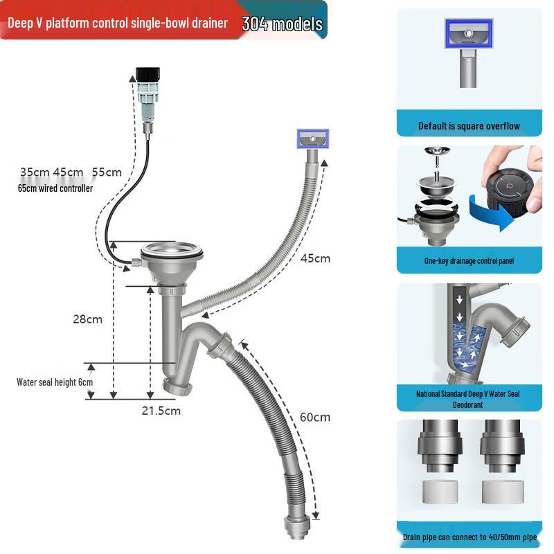 

XuanYong 40 Deep V Desk Control Sink Drainer