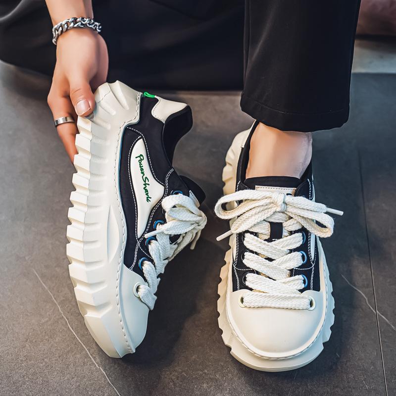 Summer new ins street shot small black shoes Hong Kong style campus student shoes