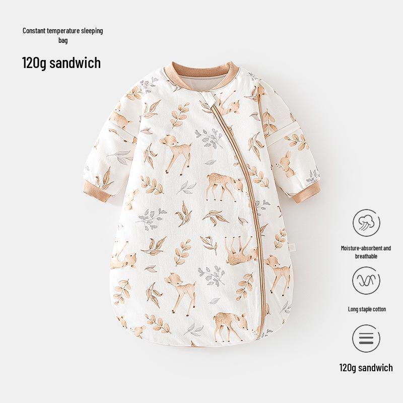 

Спальный мешок для младенцев с терморегуляцией - стеганая сезонная антиударная U-образная пижама с застежкой-молнией для новорожденных