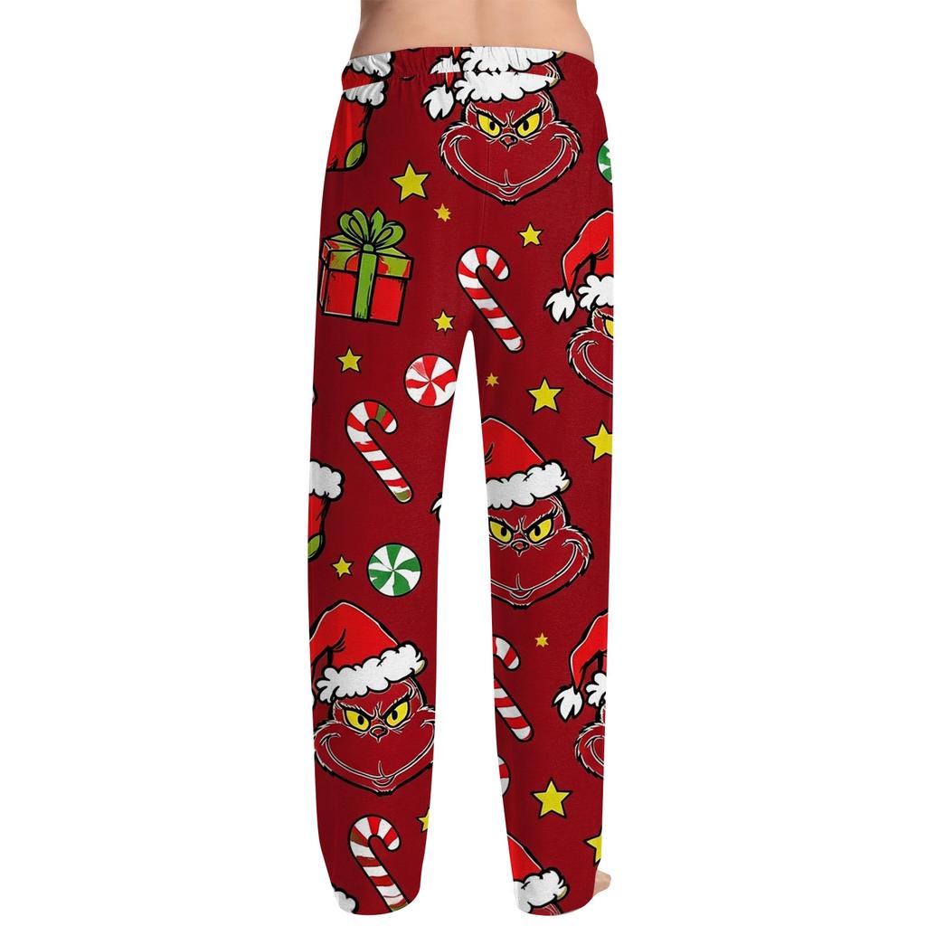 Men's Christmas Print Sleep Pants for Casual Lounging