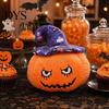 Cute Stuffed Pumpkin Toy Halloween Plush Toy, Wizard Hat Animal Pillow for Decorative Sofa Bed, Spooky Home Decor Ornament Party And Holiday