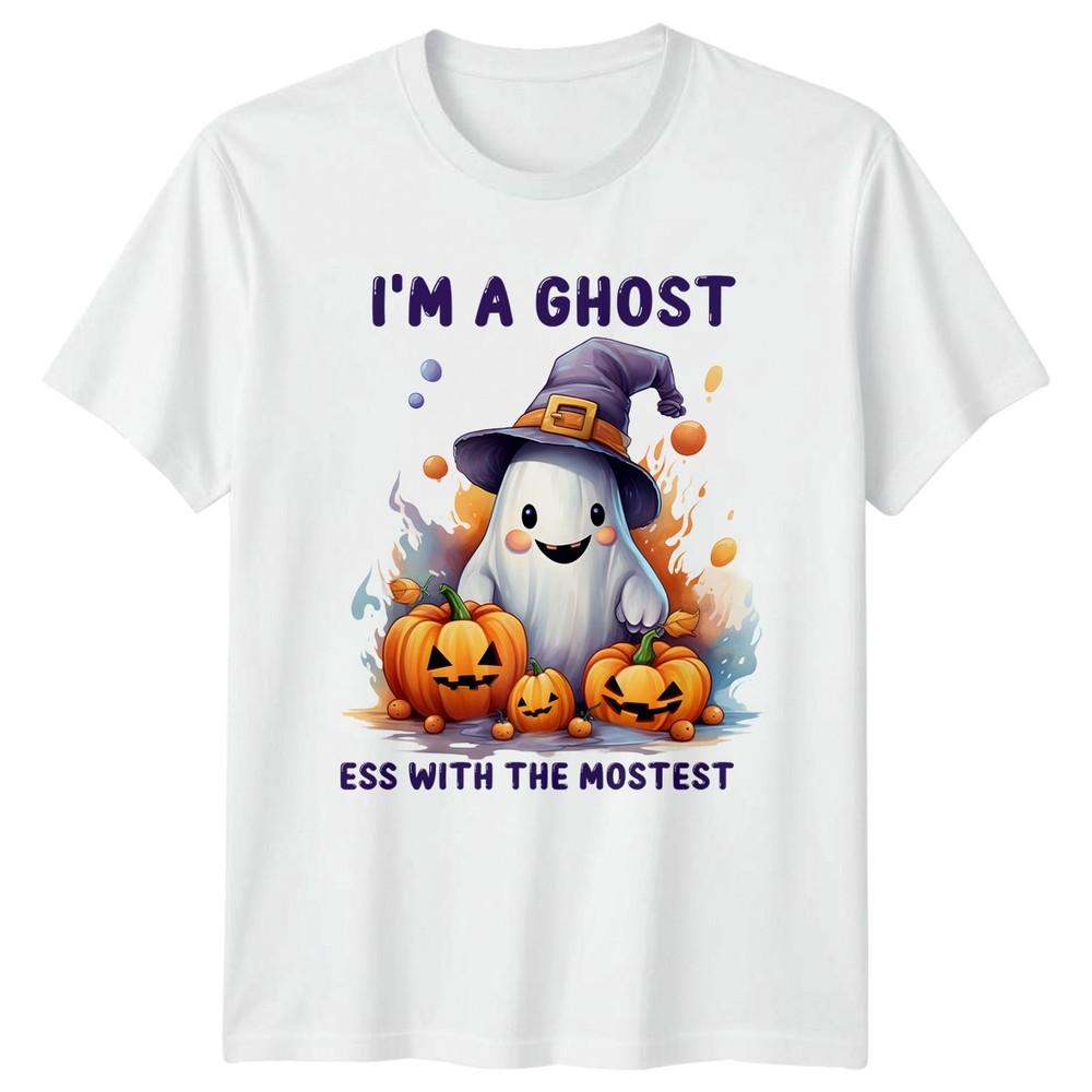 Im A Ghostess With The Unisexs TShirt Cute Ghost Halloween Halloween Gift S