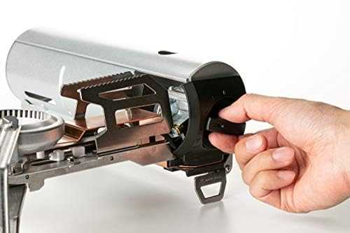 Snow Peak HOME & CAMP Burner (Silver, GS-600SL) - Compact Tabletop Gas Stove for Outdoor Camping and Cooking (Includes Sticker)