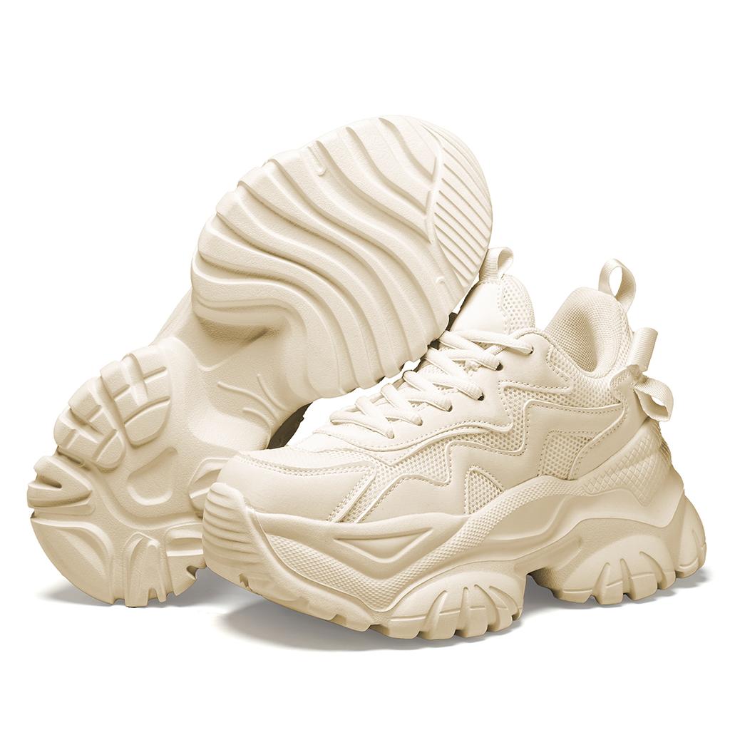 TUINANLE Neue modische und vielseitige trendige Sneaker für Damen: Bequeme Sneaker mit dicker Sohle, Größen 35-42